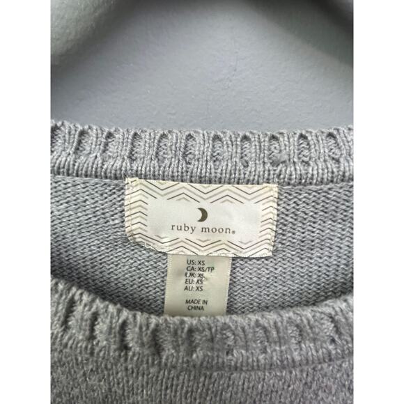 Ruby Moon Sweater Womens XS wool blend JOY pullover cropped Wreath - Picture 3 of 4